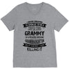 Super Cool Grammy Of A Freaking Awesome Granddaughter V-Neck Tee