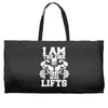 i am the one who lifts Weekender Totes