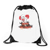 happy halloween clown Drawstring Bags