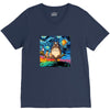 Totoro Van Gogh Parody V-Neck Tee