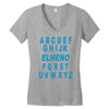 alphabet abc elemno Women's V-Neck T-Shirt