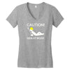 caution men at work Women's V-Neck T-Shirt