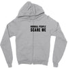 Normal People Scare Me Zipper Hoodie