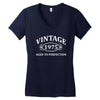 Vintage 1975 Aged to Perfection Women's V-Neck T-Shirt
