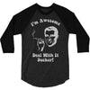 i'm awesome  funnycomic deal with it party retro cool 3/4 Sleeve Shirt
