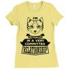 I Am Cat Actually In A Very Commited Relationship Ladies Fitted T-Shirt