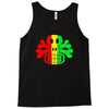 rasta skull and crossbones reggae dub club rave Tank Top