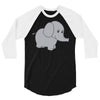 elephant cute 3/4 Sleeve Shirt