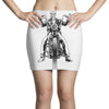 skeleton biker Mini Skirts