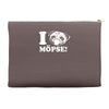 i love m&ouml;pse funny Accessory Pouches