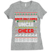 Santa Only Comes Once A Year Grandad Is Always Here To Cheer Ladies Fitted T-Shirt