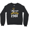 kings are born in 1981 Crewneck Sweatshirt