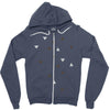 DOWN UP / scandi white / warm grey / flax / lavender Zipper Hoodie