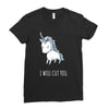 stabby the unicorn Ladies Fitted T-Shirt