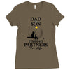 Dad And Son Fishing Partners For Life Ladies Fitted T-Shirt