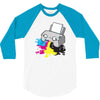 puker printer 3/4 Sleeve Shirt