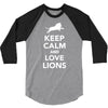 keep calm and love lions 3/4 Sleeve Shirt