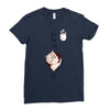 Peek a Boo with Pocket Baby Boy Ladies Fitted T-Shirt