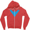 distressed nightwing Zipper Hoodie