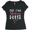 I Stole His Heart Women's Triblend Scoop T-shirt