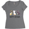 happy meowr Women's Triblend Scoop T-shirt