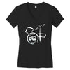 dw drum Women's V-Neck T-Shirt