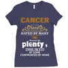 CancerHated By Many Wanted By Plenty Disliked By Some Confronted By No Ladies Fitted T-Shirt