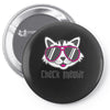 CHECK MEOWT CAT Pin-back button
