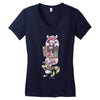 piggy pizza Women's V-Neck T-Shirt