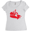 Canada Continent Roots Women's Triblend Scoop T-shirt