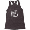 this side up funny drinking Racerback Tank