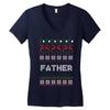 ugly christmas father Women's V-Neck T-Shirt