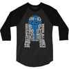 r2d2 typography 3/4 Sleeve Shirt