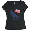 Patriotic T-Rex Women's Triblend Scoop T-shirt