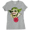 serious why so Ladies Fitted T-Shirt