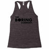 the boring company black logo Racerback Tank