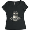 premium vintage 1981 classic perfectly aged limited edition Women's Triblend Scoop T-shirt