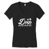 Dogs Because People Suck Women's V-Neck T-Shirt