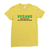 Vegans We're Not Crazy We're Just From The Future Ladies Fitted T-Shirt
