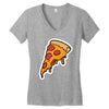 hot pizza Women's V-Neck T-Shirt