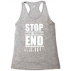 stop snow pression end winter funny Racerback Tank