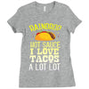 raindrop hot sauce i love tacos a lot Ladies Fitted T-Shirt