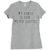 my brain is 85% movie quotes Ladies Fitted T-Shirt