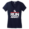 run away rabbit Women's V-Neck T-Shirt