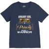 january  girl is a perfect combination of princess and warrior V-Neck Tee