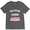 Super Cool Grandad Of A Freaking Awesome Grandson V-Neck Tee