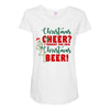 christmas cheer i thought you said christmas beer Maternity Scoop Neck T-shirt