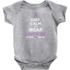 Keep Calm And Wear Lavender (For General Cancer Awareness) Baby Onesie