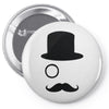 moustache gentleman Pin-back button