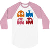cool retro 80s pacman ghosts video games 3/4 Sleeve Shirt